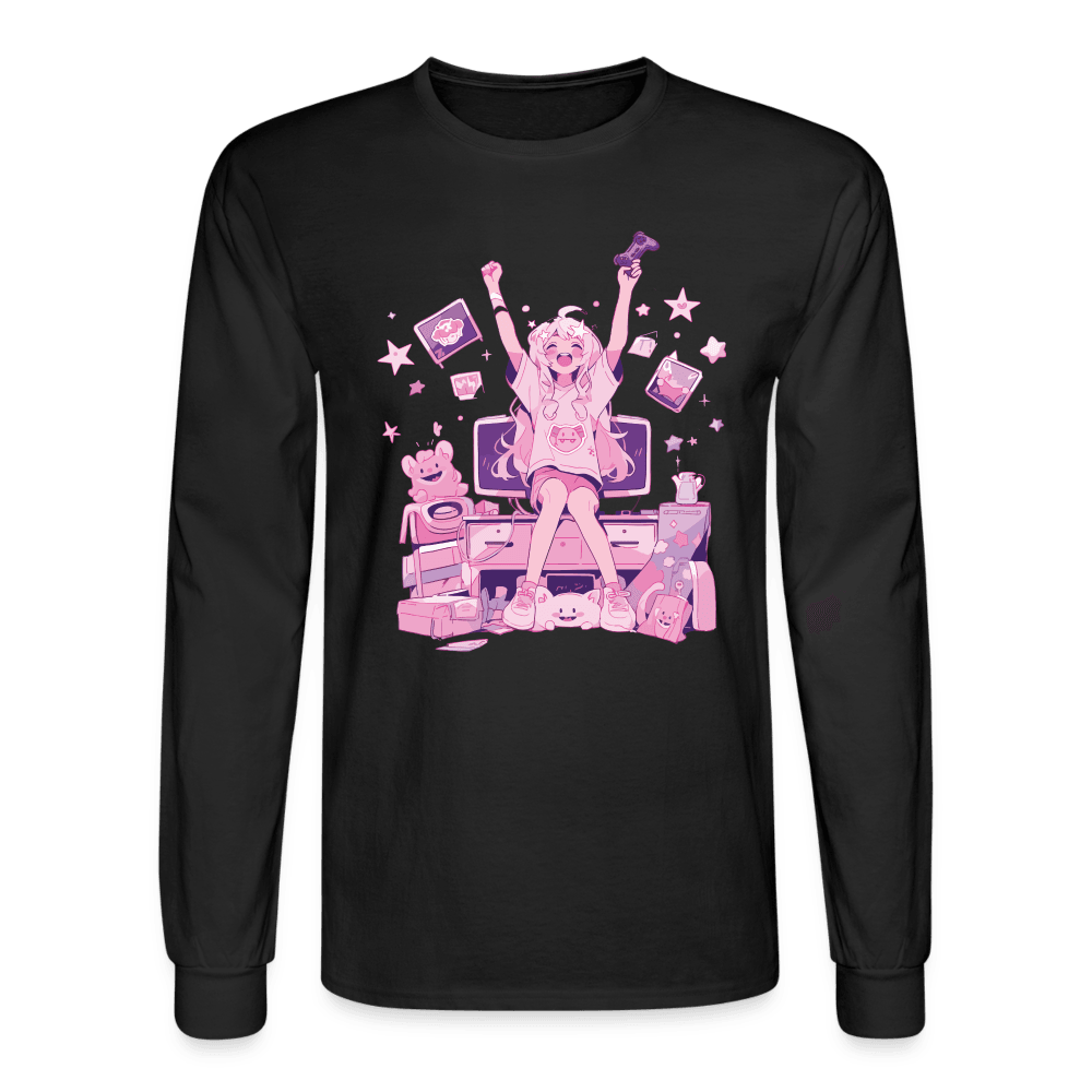 CLEAR! Gamer Girl Long Sleeve T-Shirt - black