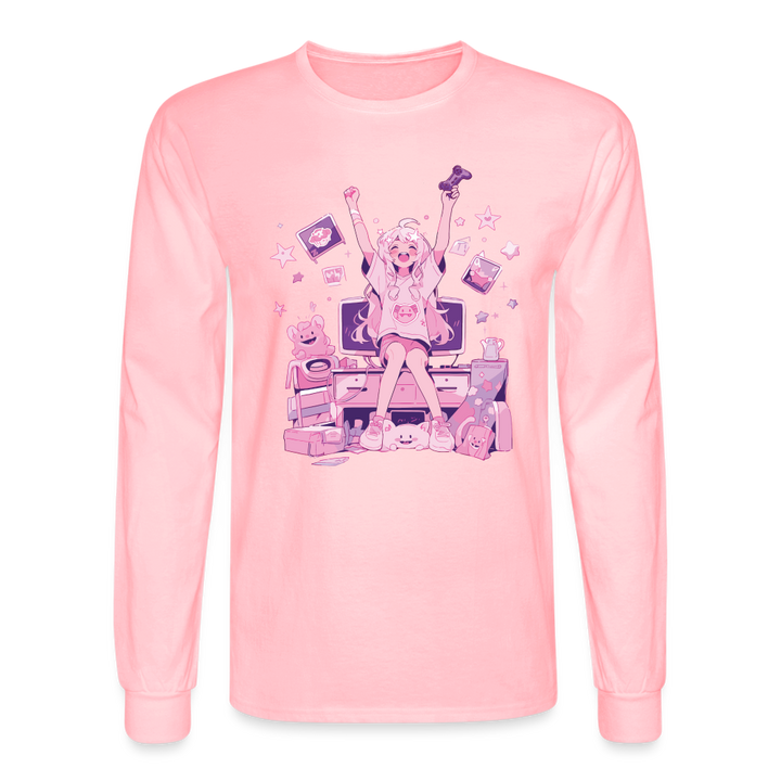 CLEAR! Gamer Girl Long Sleeve T-Shirt - pink