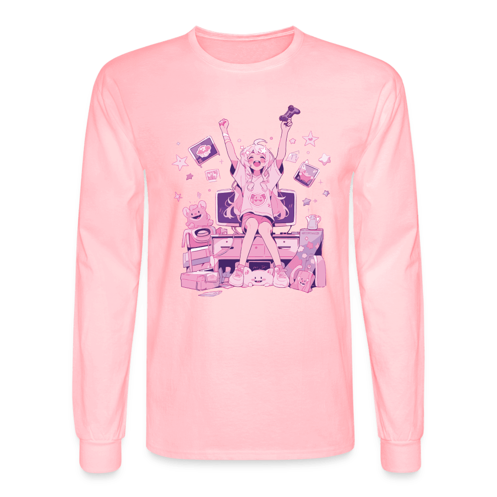 CLEAR! Gamer Girl Long Sleeve T-Shirt - pink