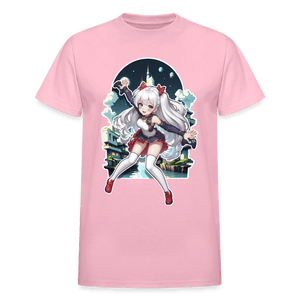 Anime Gamer Girl Magical Powerup T-Shirt - light pink