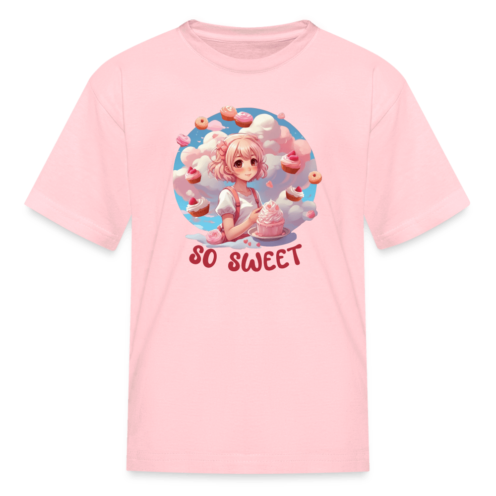 So Sweet Anime Desserts Kids' T-Shirt - pink