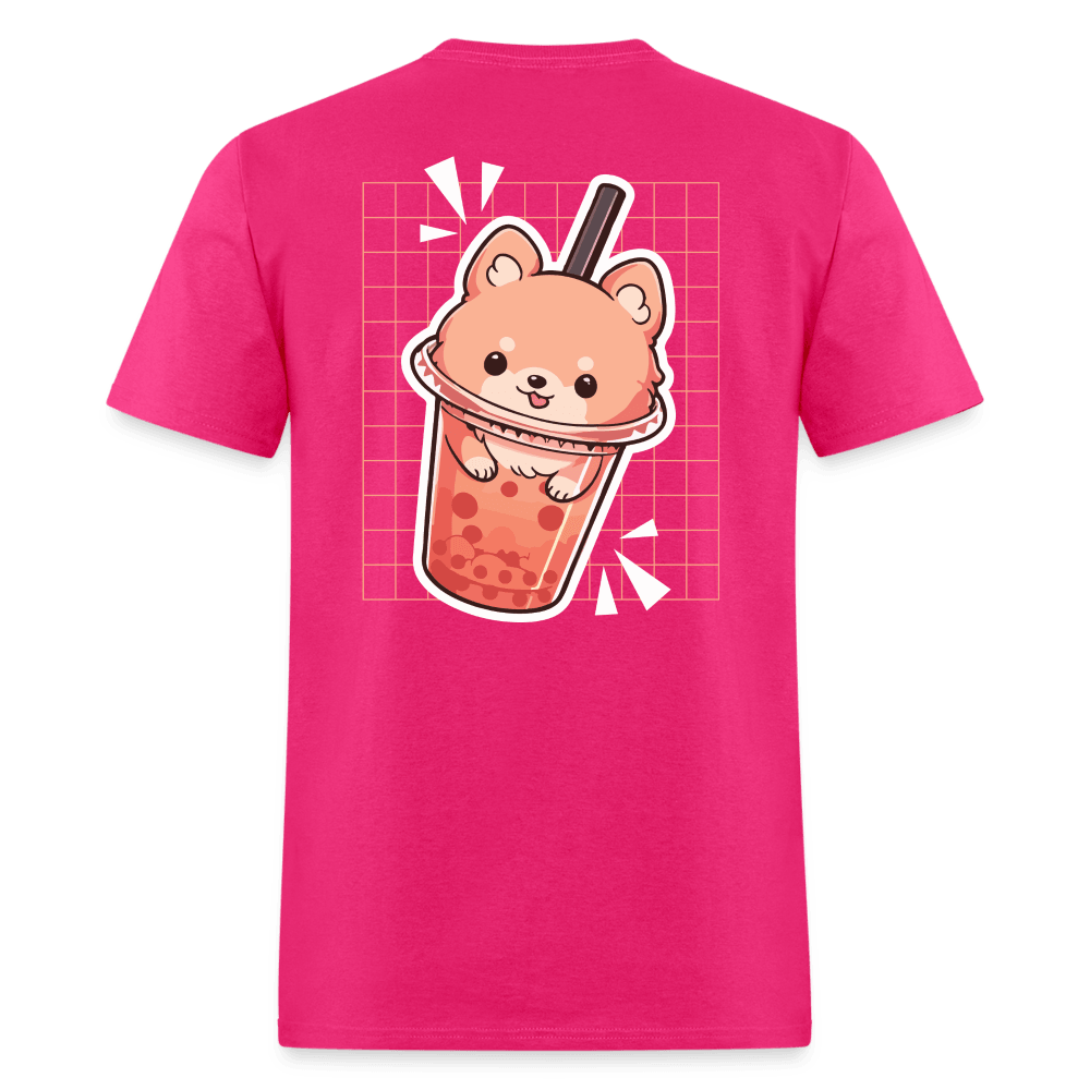 Bubble Tea Puppy Boba Unisex Shirt - fuchsia
