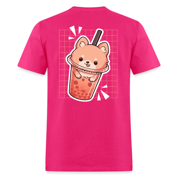 Bubble Tea Puppy Boba Unisex Shirt - fuchsia