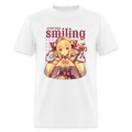 Never Stop Smiling Anime RPG Cleric Unisex Shirt - white