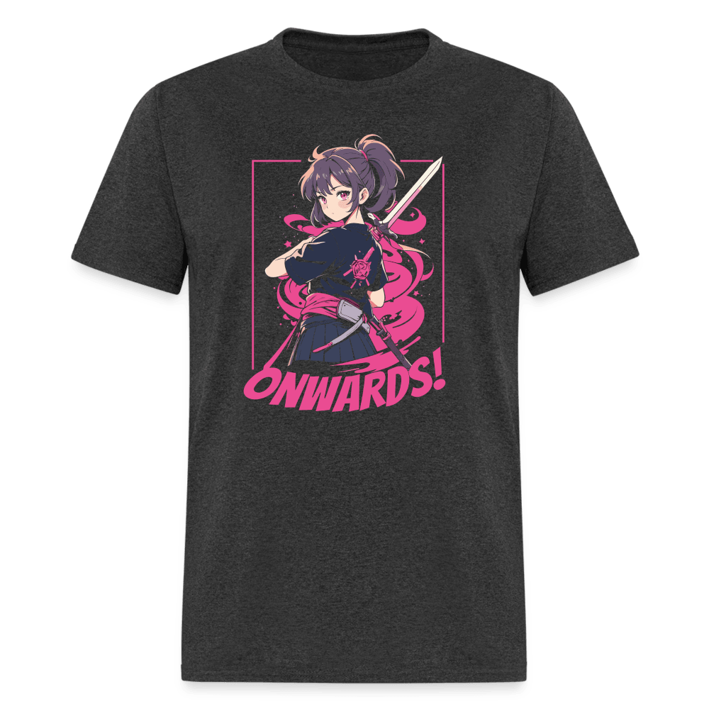 Onward! Anime Sword Girl Unisex T-Shirt - heather black