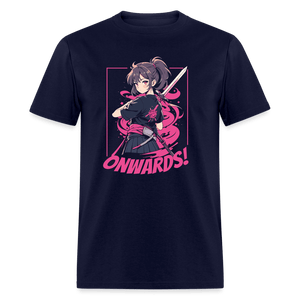 Onward! Anime Sword Girl Unisex T-Shirt - navy