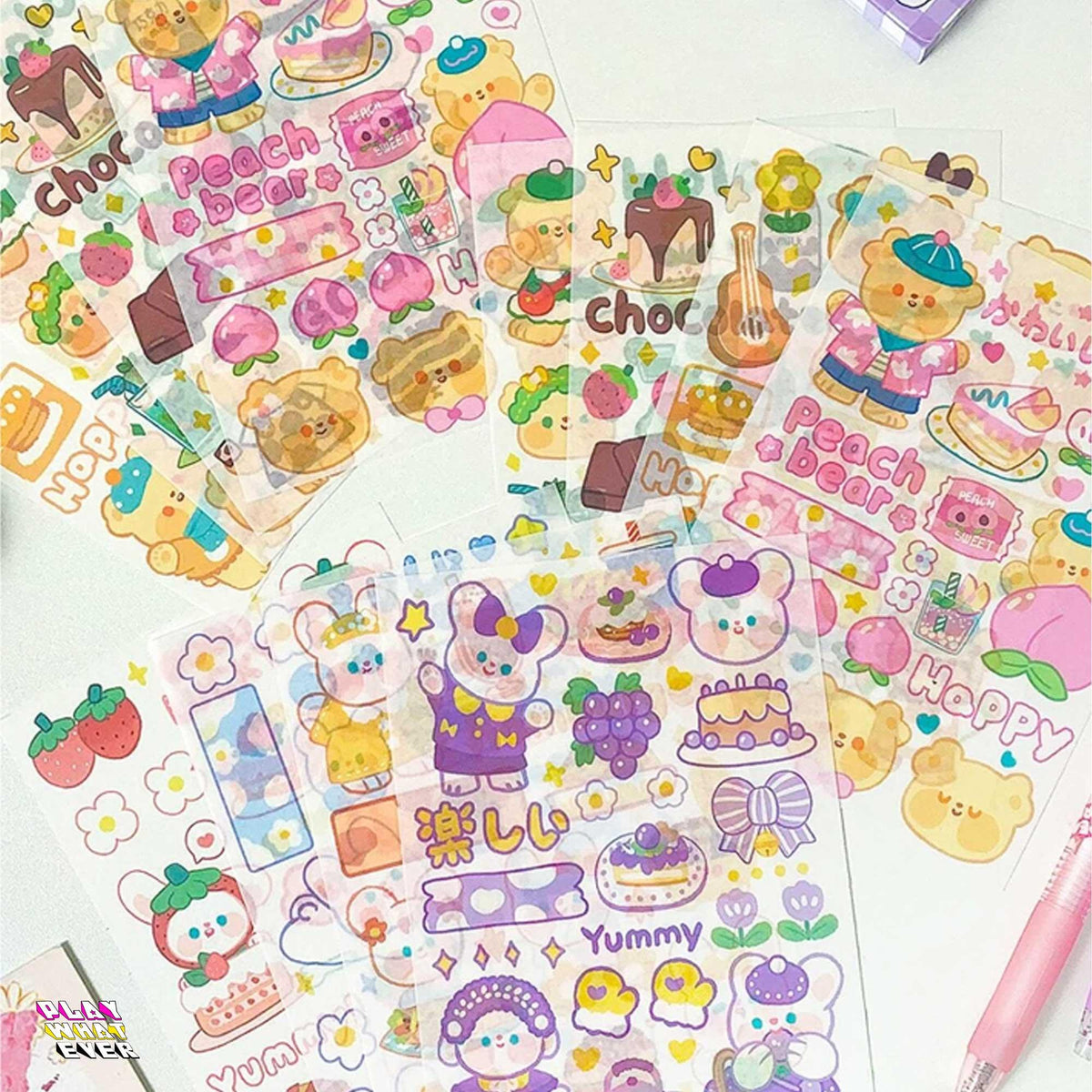 DIY Animal Party Washi Sticker Sheets