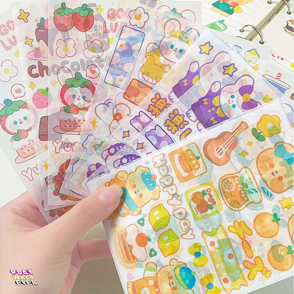 DIY Animal Party Washi Sticker Sheets