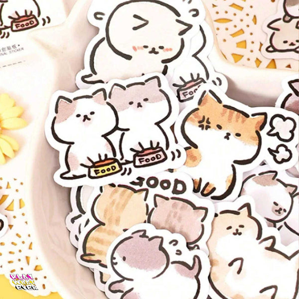 Cat's Life Can Be Tough Funny Sticker Pack