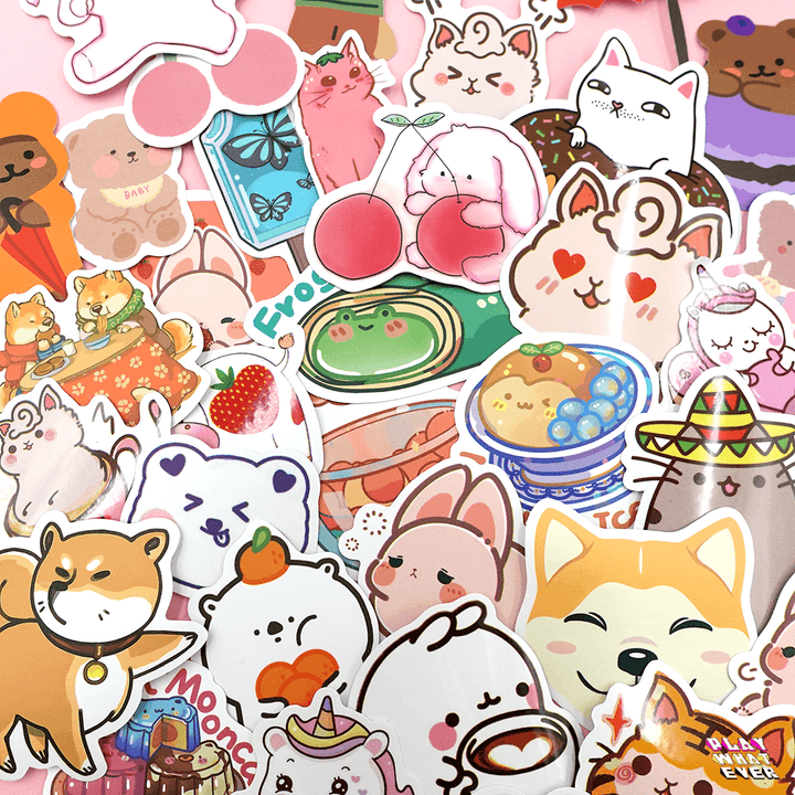 Mixed Sticker Grab Bag - Kawaii Stickers - PlayWhatever