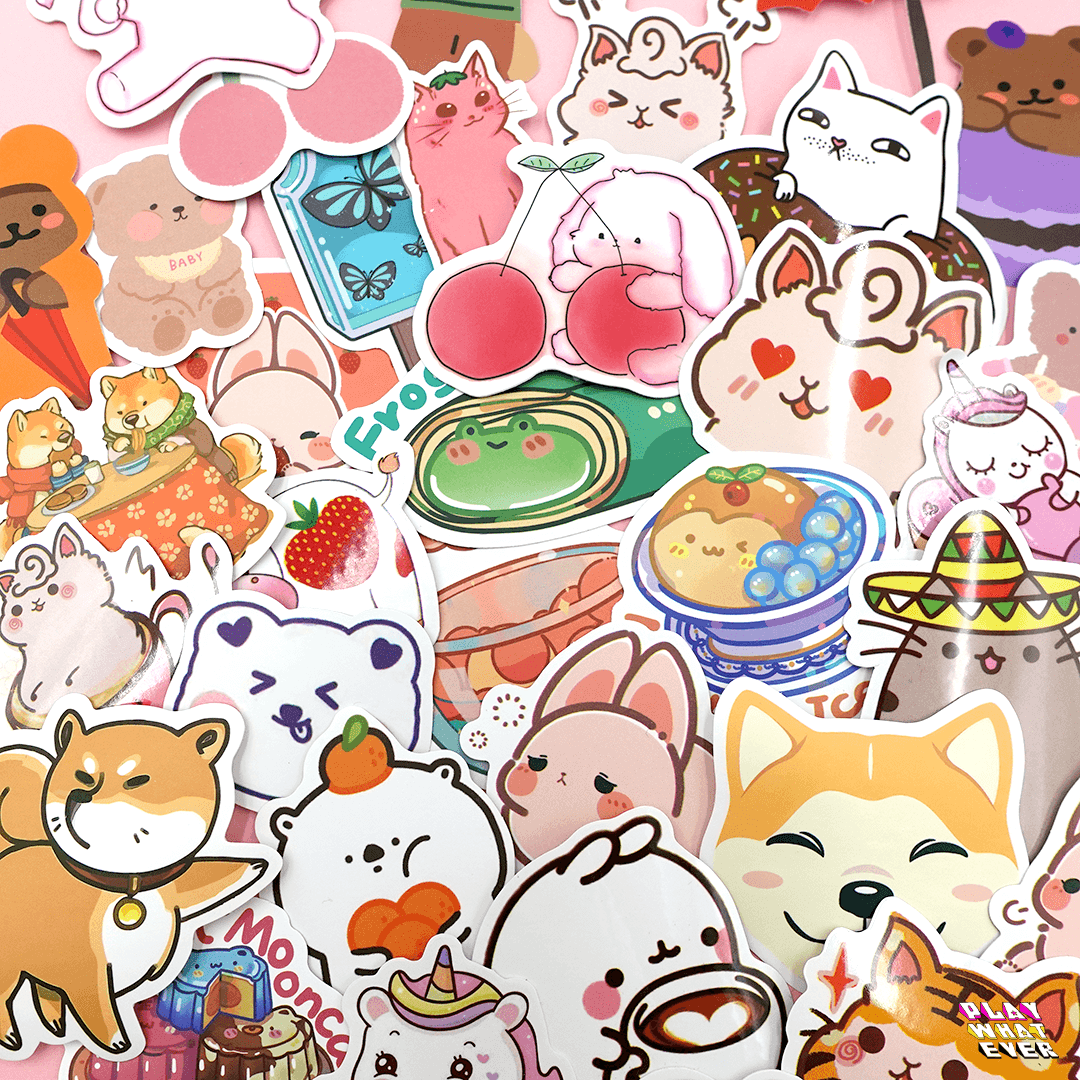 Mixed Sticker Grab Bag - Kawaii Stickers - PlayWhatever