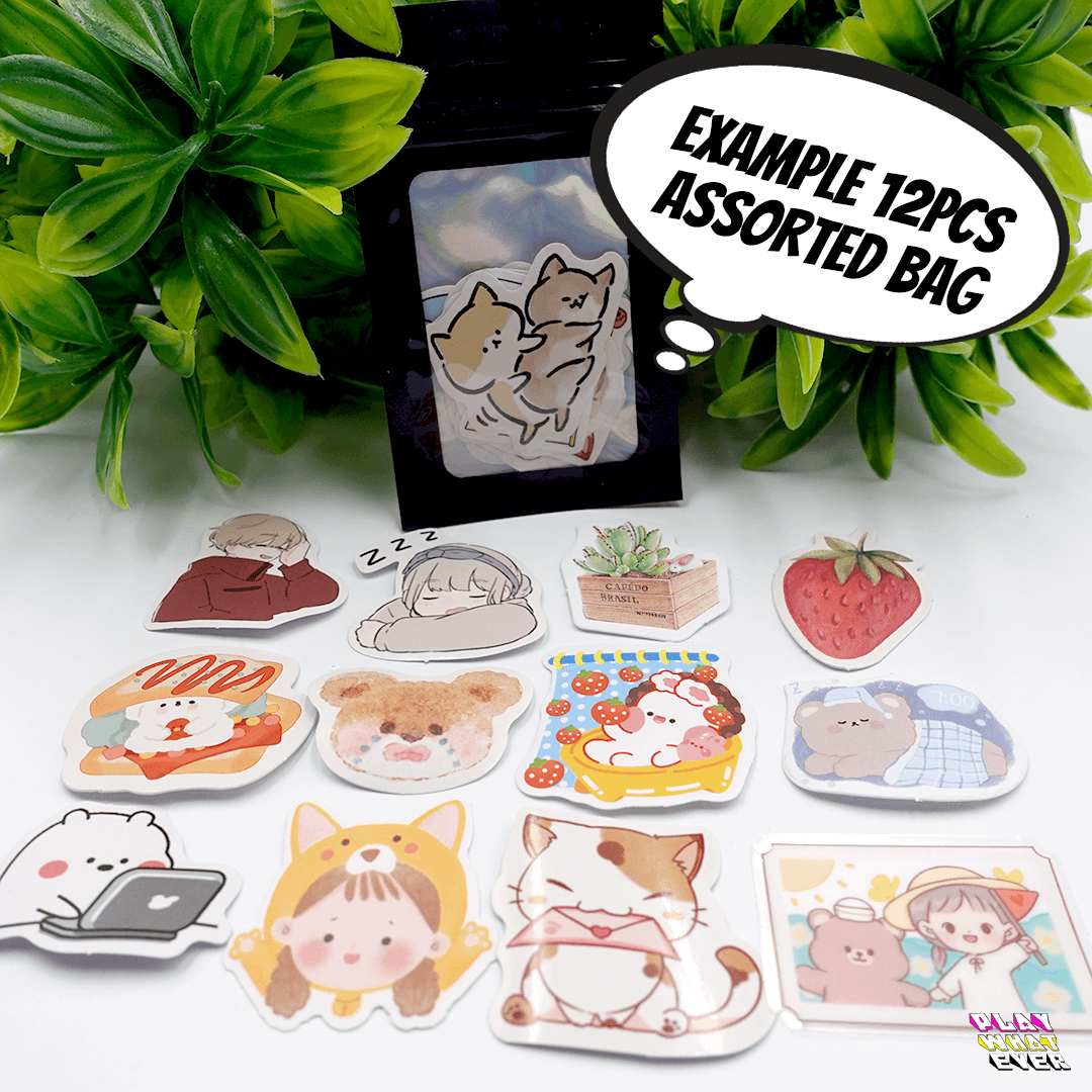 Mixed Sticker Grab Bag - Kawaii Stickers - PlayWhatever