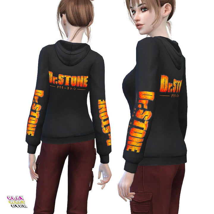 Sims 4 CC Popular Anime Logo Black Hoodie - PlayWhatever