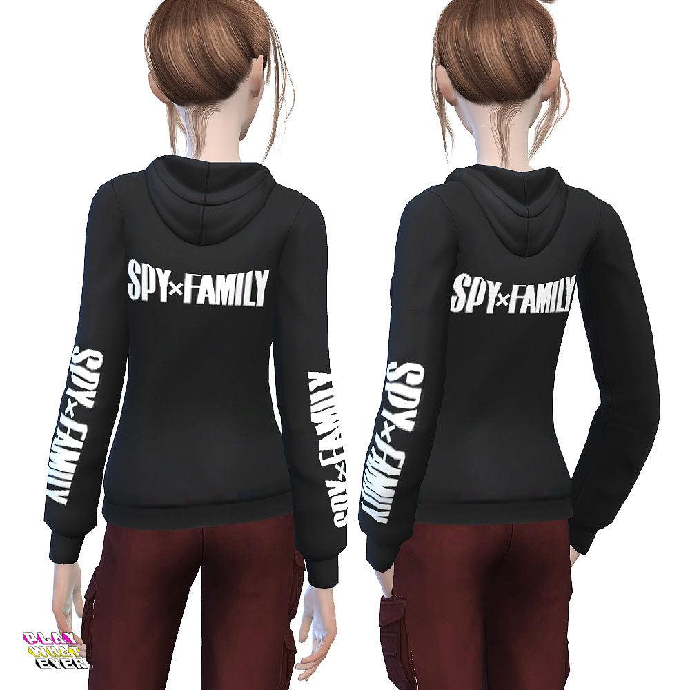 Sims 4 CC Popular Anime Logo Black Hoodie - PlayWhatever