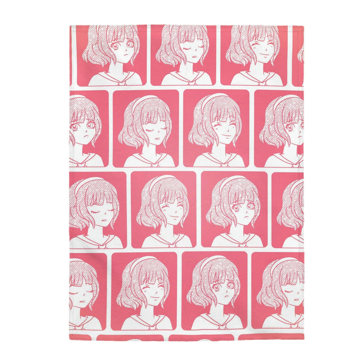 Laugh Cry Sleep Anime Emotions Anime Blanket - PlayWhatever