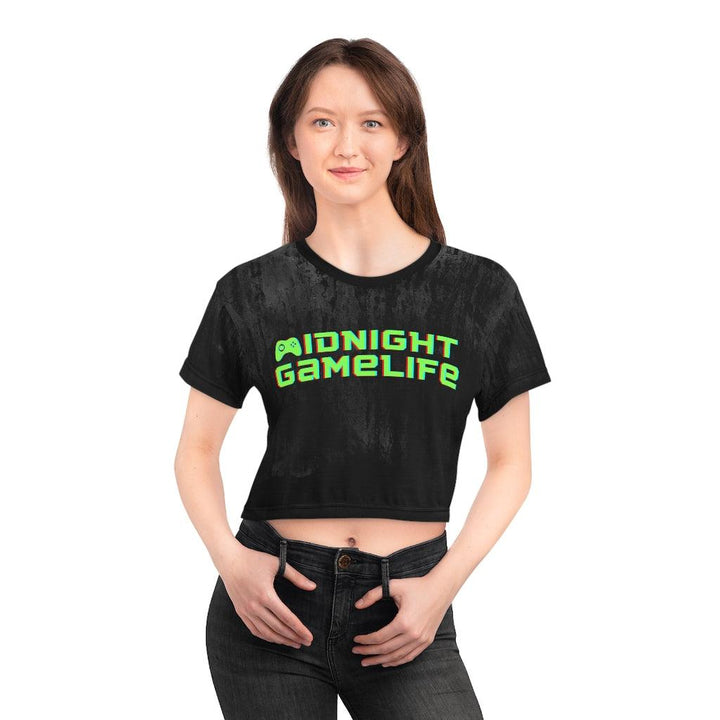Midnight Game Life Gamer Crop Tee - PlayWhatever
