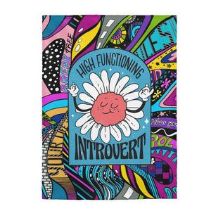 High Functioning Introvert Plush Blanket - PlayWhatever