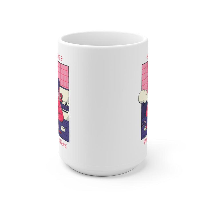 Overthinking Cute Girl Ceramic Mug - PlayWhatever