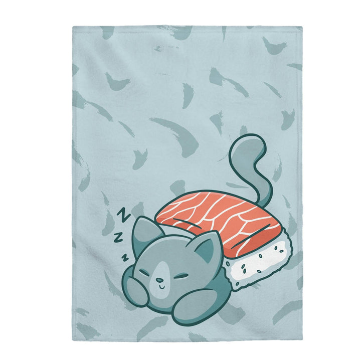 Sushi Cat Cute Velveteen Plush Blanket - PlayWhatever