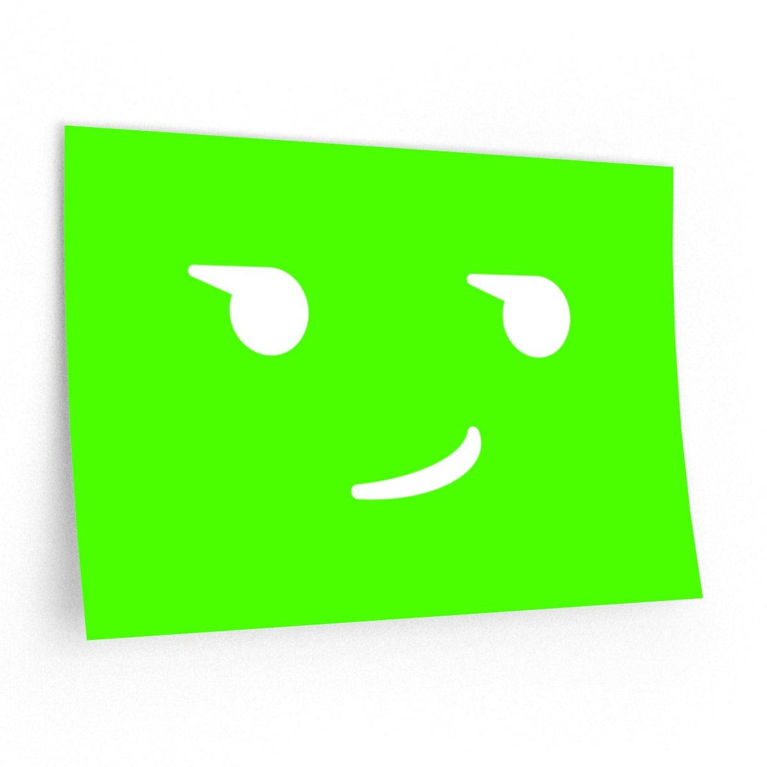 Sarcastic Smirk Emoji Removable Wall Decal Poster - PlayWhatever