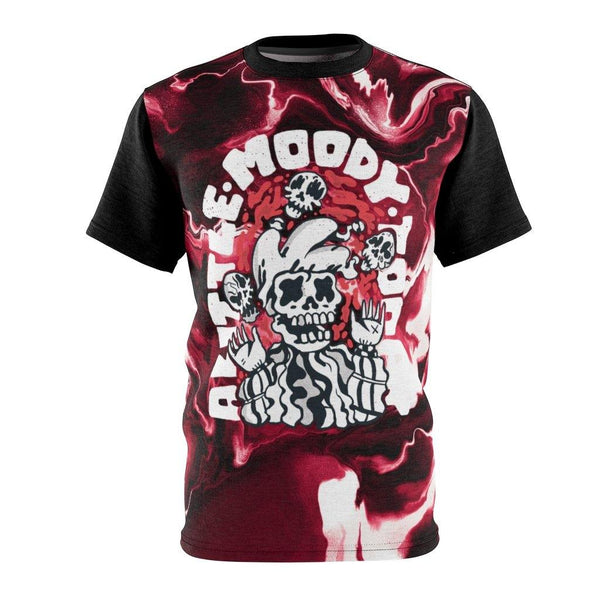 A Little Moody Today Skulls and Blood Unisex AOP Tee - PlayWhatever