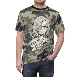Senpai Anime Girl Army Calls Unisex AOP Tee - PlayWhatever