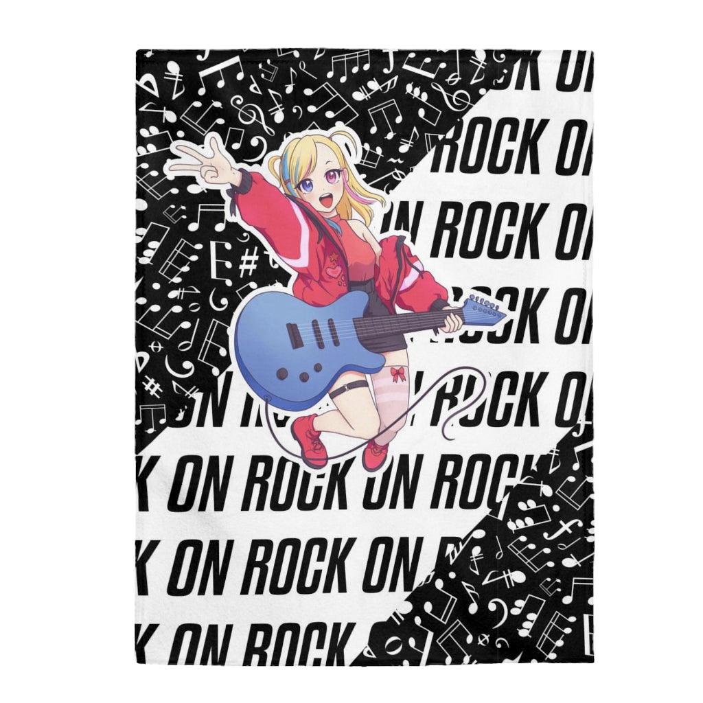 Rocker Girl Kawaii Anime Velveteen Plush Blanket - PlayWhatever