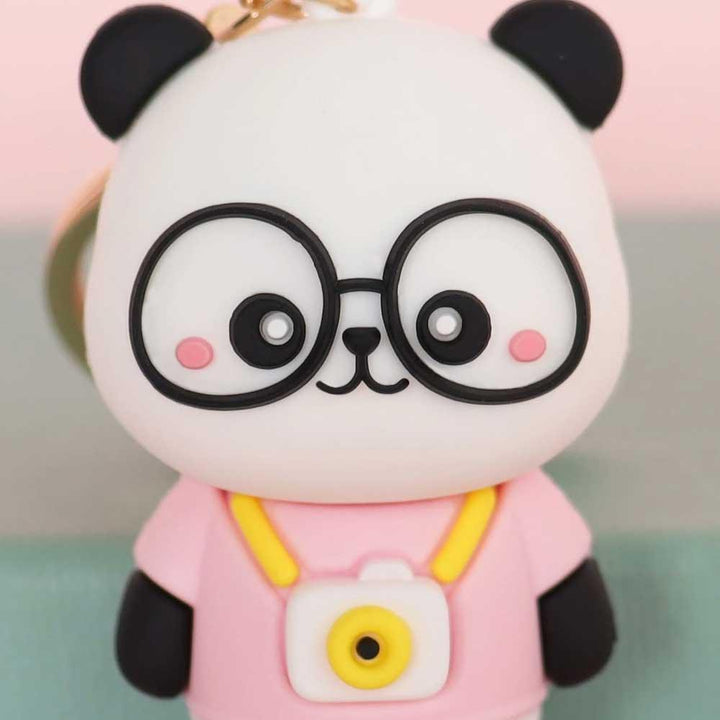 Photographer Panda Tourist Keychain - PlayWhatever