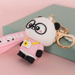 Photographer Panda Tourist Keychain - PlayWhatever
