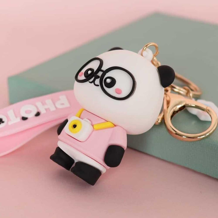 Photographer Panda Tourist Keychain - PlayWhatever