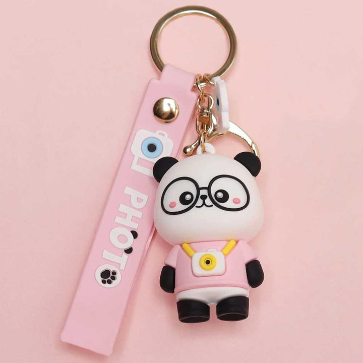 Photographer Panda Tourist Keychain - PlayWhatever