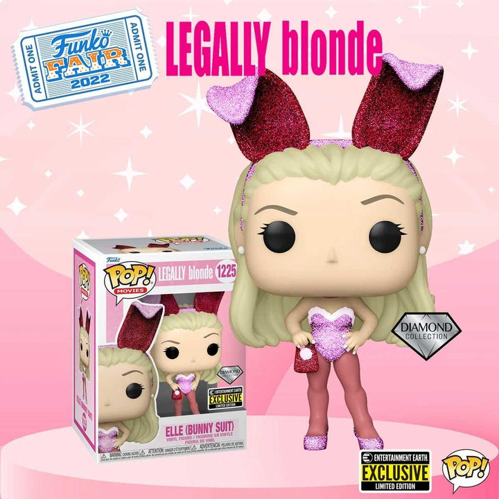 Legally Blonde Elle Woods Bunny Diamond Glitter Pop! Vinyl Figure - PlayWhatever