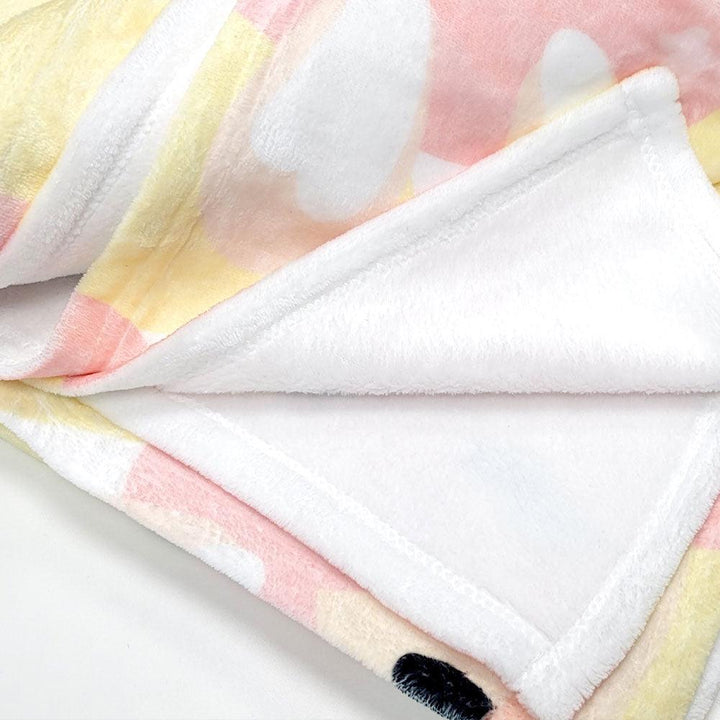 Kawaii Pastel Pink Bunny Girl Throw Blanket - PlayWhatever