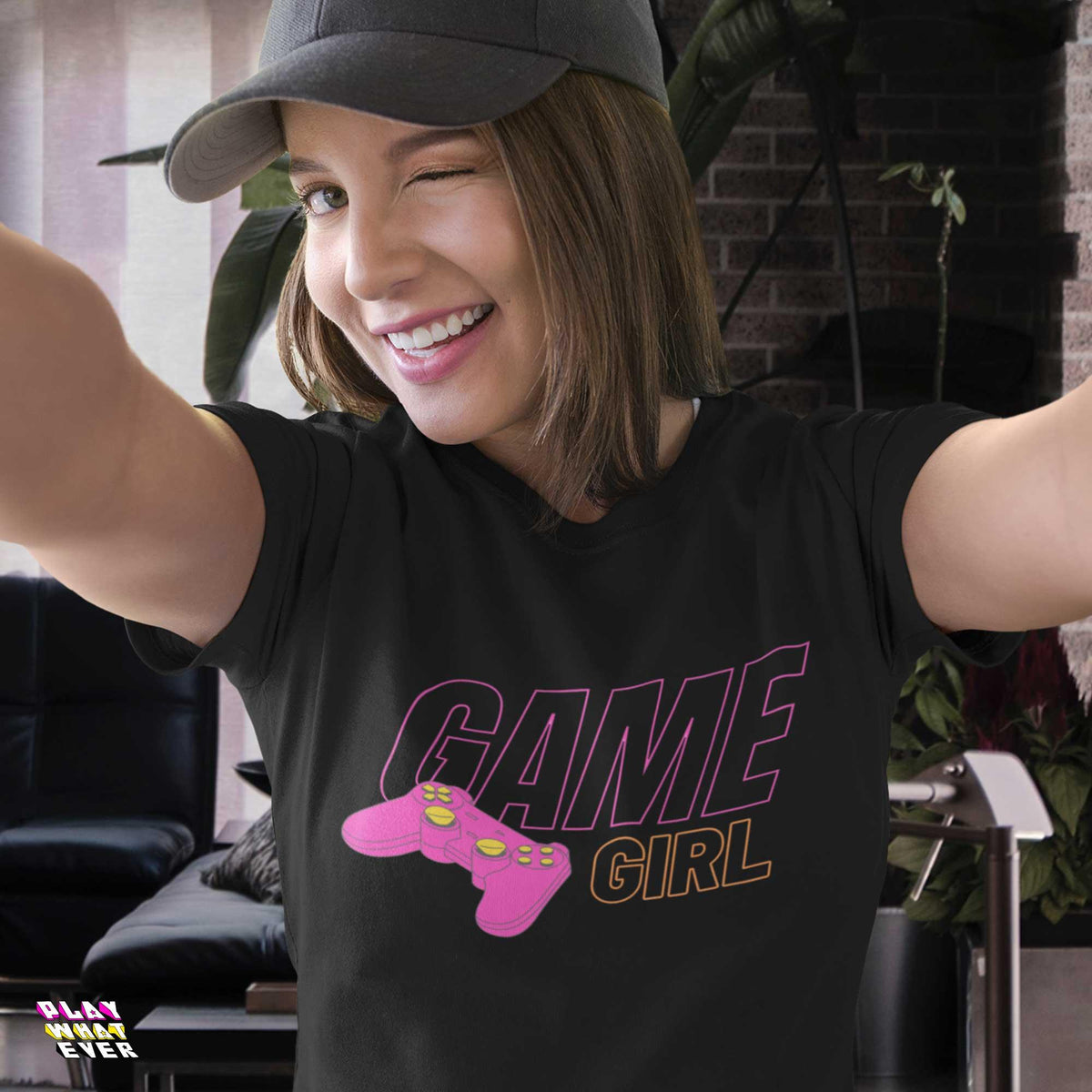 Game Girl Gaming Controller Ultra Cotton T-Shirt - PlayWhatever