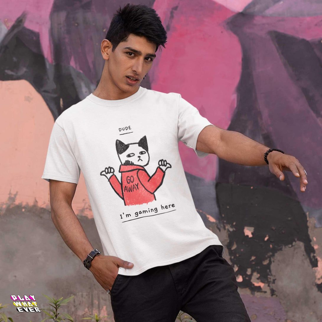 Dude I'm Gaming Here Cool Cute Unisex T-Shirt - PlayWhatever