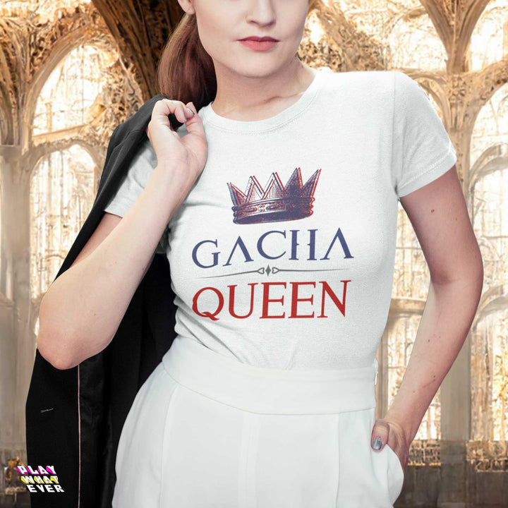 Gacha Queen Crowned Unisex Gamer T-Shirt - PlayWhatever