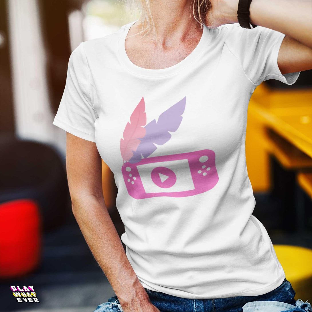 Boho Gaming Feathered Wings Unisex Gamer T-Shirt - PlayWhatever