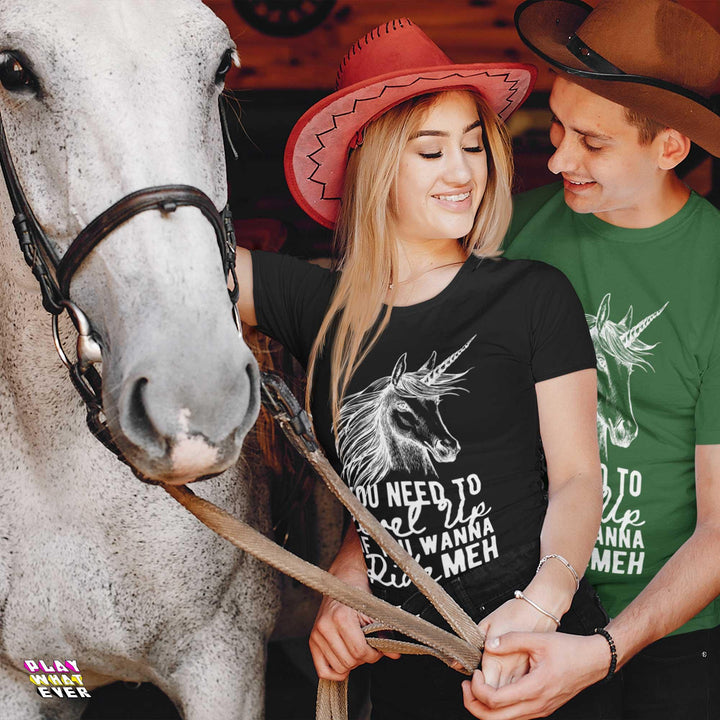 Unicorn Need To Level Up Unisex T-Shirt - PlayWhatever