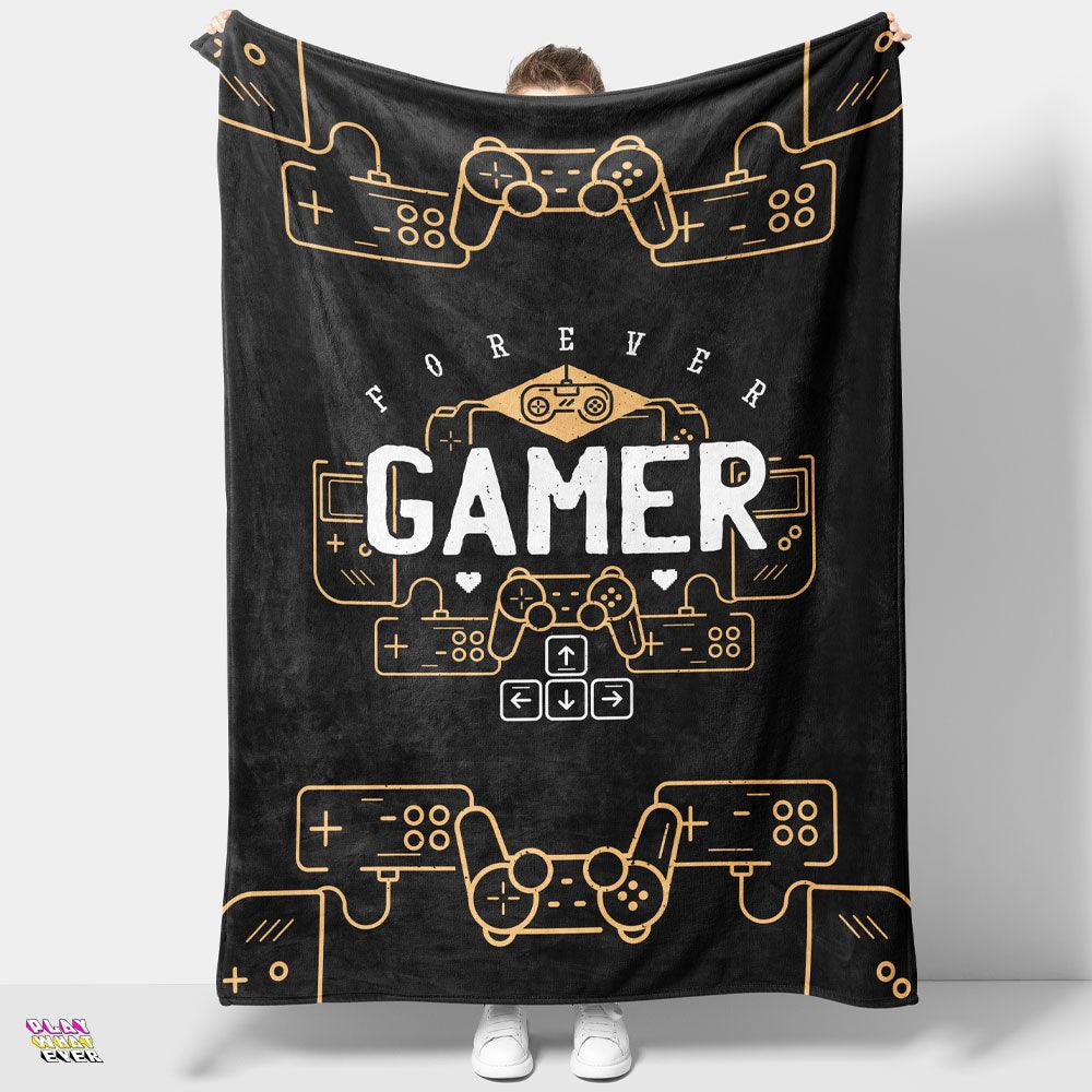 Forever Gamer Vintage Style Velveteen Plush Blanket - PlayWhatever