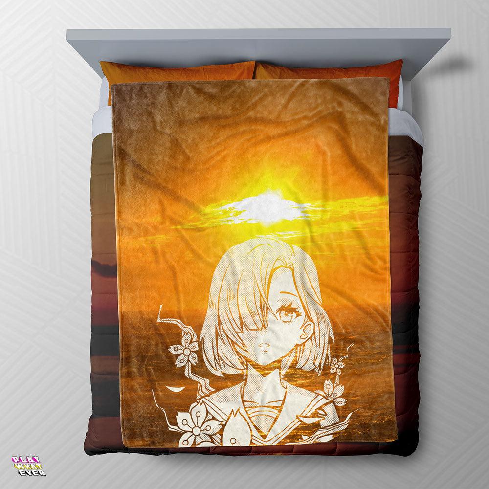 Sunset Tenshi Anime Blanket - PlayWhatever