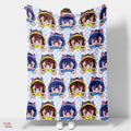 Kawaii Gamer Girl Cat Headphones Blanket - PlayWhatever