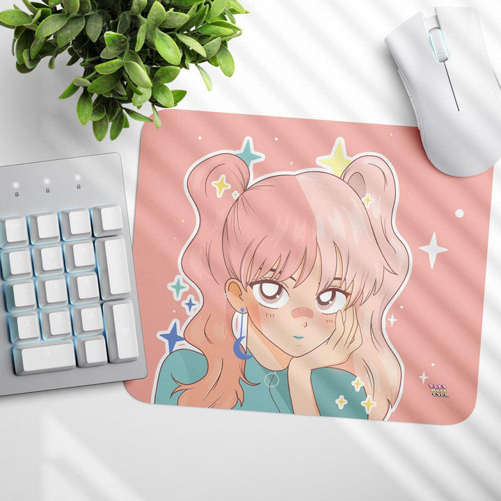 Sparkling Anime Girl Mousepad - PlayWhatever