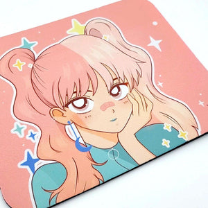 Sparkling Anime Girl Mousepad - PlayWhatever