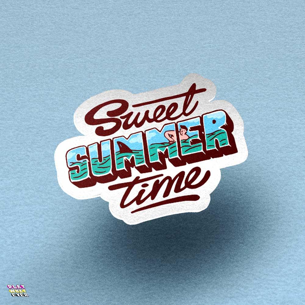 Sweet Summer Time Mirror Sticker - PlayWhatever