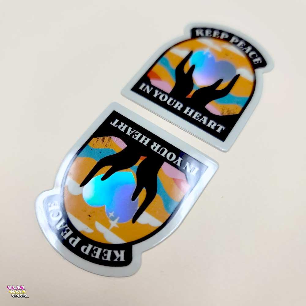 Keep Peace In Your Heart Holographic Vinyl Sticker - PlayWhatever