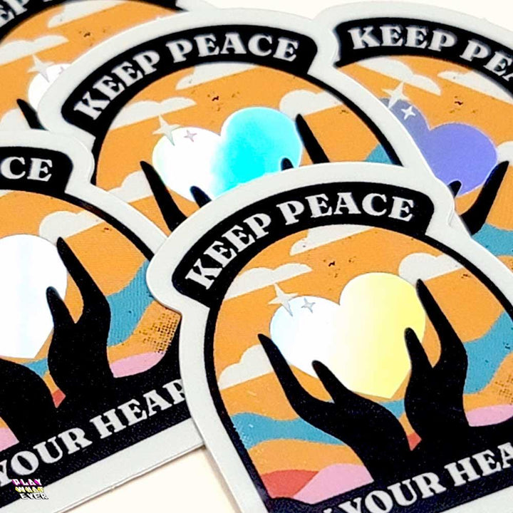 Keep Peace In Your Heart Holographic Vinyl Sticker - PlayWhatever