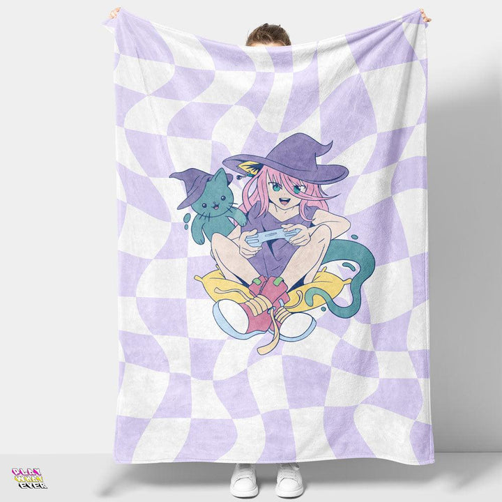 Witch Gamer will Win Kawaii Anime Blanket - PlayWhatever