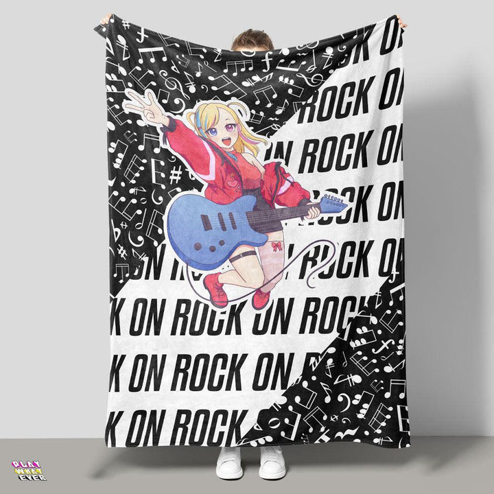 Rocker Girl Kawaii Anime Velveteen Plush Blanket - PlayWhatever