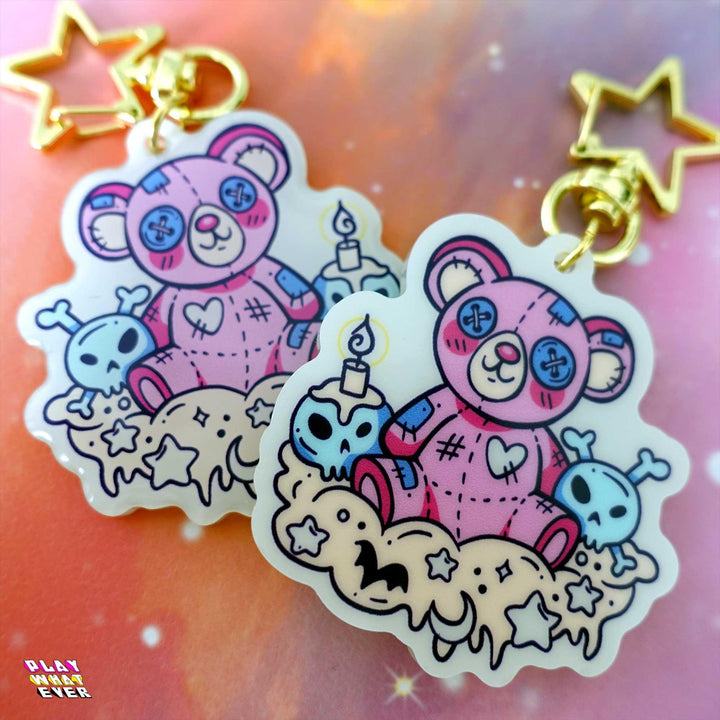 My Haunted Bear Glow In the Dark Keychain - PlayWhatever
