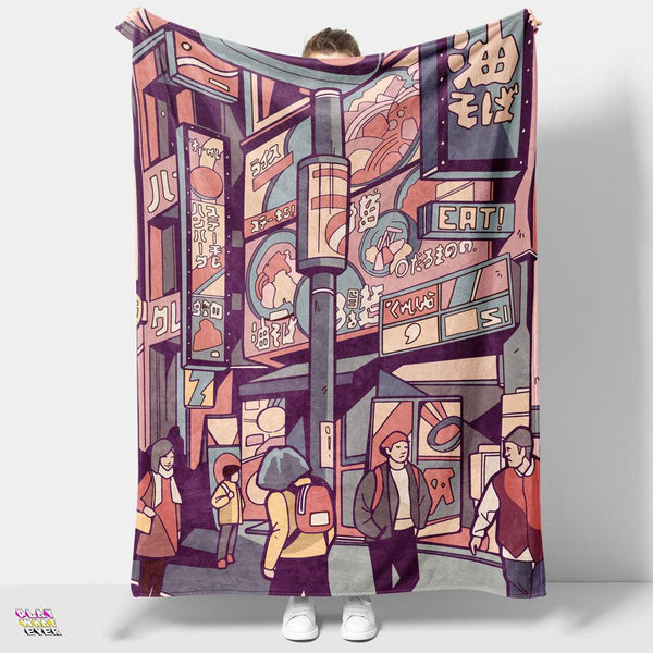 The Streets of Anime Blanket - PlayWhatever